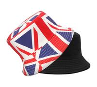 GWAWG 1PCS Union Jack Bowler Hats, Double-Side Reversible British Flag Bucket Hat for Coronation of King Charles III,Fade Resistant Sun Hat Perfect For Indoor Outdoor Parties and National Celebrations