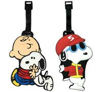 GWAWG 2 Pack Luggage Tags for Suitcases,Red and White,Cute Baggage Labels with Name ID Card,Practical Luggage Label Travel.