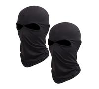 GWAWG 2 Pcs 2 Hole Balaclave, Classic Ski Mask Balaclava, Winter Black Full Face Balaclava, Double Hole Lightweigh Knit Face Mask