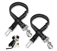 GWAWG 2 PCS Adjustable Dog Seat Belt for Cars with 360° Swivel Hook & Elastic Bungee Strap | Heavy-Duty Anti-Rust Safety Clip, Compatible with Car Seatbelt Buckles (50-84cm, Universal Fit)