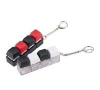 GWAWG 2 Pcs Keyboard Fidget Toy, 4 Button Fidget Keyboard Keychain, Stress Relief Toys, Funny Finger Keyboard Keychain Fidget Toys, Keyboard Fidget Clicker Decompression Gift for Adults Kids