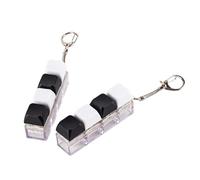 GWAWG 2 PCS Keyboard Fidget Toy, Touch Keyboard Fidget Toy, 4 Button Fidget Keyboard, Keyboard Keychain Toys, Stress Relief Toys, Linear Clicky Keychain for Children Adults