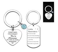 GWAWG 2 Pcs Keyring Inspirational Gifts Encouragement Mental Health Keychain For Family Friend Her BFF Thank You Goodbye Appreciation Graduation Gifts Her He Hug Self Love Gifts