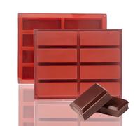 GWAWG 2PC Deep Chocolate Moulds Silicone Chocolate Mold Dubai Chocolate Mould Deep Rectangular Baking Mold for Oat Protein Energy BarsThick Chocolate Bar Mould Candy Moulds Jelly Moulds