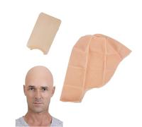 GWAWG 2PCS bald head wig caps set skin latex bald cap and headgear,makeup bald head wig cap,Thick Skin Head Skull Wig Adults Teens Bald Caps for Halloween Kids Adults