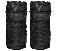 GWAWG 2PCS Bike Drinks Cup Holder,Water Bottle Carrier, Handlebar Bottle Holder With Mesh Pockets Phone Bag,Mobility Scooter Cup Holder,Handlebar Bags For Bicycles,Motorcycle,Wheelchair, Golf Cart