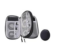 GWAWG 2PCS Double-Layer Electronics Accessories Bag Organiser, Universal Carry Travel Gadget Bag, Waterproof Cable Organiser Bag for Man Women