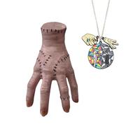 GWAWG 2PCS wed family thing hand,scary realistic fake hands,Necklace Cosplay Costume, family thing hand,Scary Party Decorations,fake thing hand prop for Fans Adults Kids
