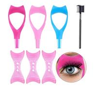 GWAWG 3 In 1 Mascara Shield Applicator Eyeliner Assistant Eyebrow Brush 7Pcs Different Color Fuction Set Makeup Eye Tools for Ladies Women Girls Performers