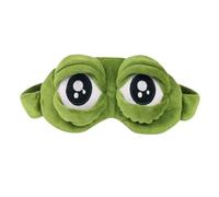GWAWG 3D Eye Mask Sleeping,3D Frog Eye Mask Fluff Face Funny Novelty Cartoon Cover,Cartoon Green Frog Wacky 3D Adjustable Eye mask for Kids, Men, Women, Sleeping, Travel