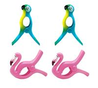 GWAWG 4 PCS Beach & Bath Towel Clips - Windproof, Portable Towel Spike for Beach, Pool, Sun Loungers
