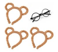 GWAWG 4 Pcs Movie Party Dress Chipmunk Costumes Set Contain 1 Pcs Chipmunk and 1 Pcs Chipmunk Headbands Costume Accessory Fancy Dress Party Kids Adults Headband