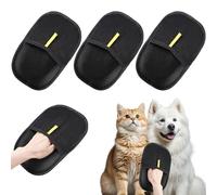 GWAWG 4PCS Pet Hair Removal Gloves - Static Grooming Gloves for Cats & Dogs, 2-in-1 Deshedding & Massage, Reusable Electrostatic Pet Hair Remover Glove