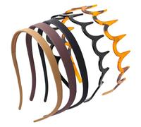 GWAWG 5 Pcs Plastic Headband with Teeth, Zig Zag Headband, Sunglasses Hair Band, Non-Slip Hair Accessories, Sharks Tooth Comb Hairband for Women Men Girls