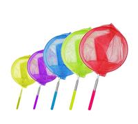 GWAWG 5 PCS Retractable Fishing Butterfly Bug Insect Net, Kids Catching Butterfly Fishing Net, Net Pole Extends 14.5" Extends to 33.8" Retractable for Outdoor Play Kids or Adult Garden