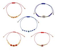 GWAWG 5Pcs Rakhi for Brothers Gift Set - Evil Eye Bracelets with Greeting Card, Adjustable Rakhi for Brother Sister Bhaiya Bhabhi, Raksha Bandhan Rakhri Thread for Kids, Men, Bhaiya, Festival Gift