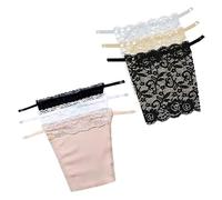 GWAWG 6 PCS Lady Clip-on Mock Camisole Bra Insert Overlay Modesty Panel Vest for Women Black