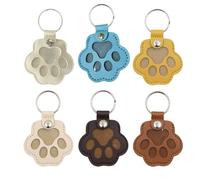 GWAWG 6 Pcs Portable Cat Paw Keychain Memorial Pet Hair Storage Bag Keyring for Pet Commemorative Interesting Cat Keychain.