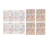 GWAWG 8 Sheet Letter Stickers, Self Adhesive Capital Colorful Style Alphabet Sticker, Personalised Waterproof Vinyl Number Decals for Kids Adult Craft Mailbox Scrapbooks Water Bottles Guitars