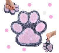 GWAWG Big Cat Paw Squishy Toys,Handmade Taba Squishy Big Cat Paw,Fidget Toy, Squeeze Toy for Stress Relief, Kawaii Furry Stress Toys for Kids Adults (Black with Pink)