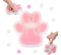 GWAWG Big Cat Paw Squishy Toys,Handmade Taba Squishy Big Cat Paw,Fufu Fidget Toy, Squeeze Toys for Stress Relief, Silicone Toys Kawaii Furry Stress Toys for Adults (Pink)