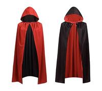 GWAWG cgb- Hooded Cloak Vampire Hooded Cape (UK, Alpha, M, Regular, Regular, Children) Black
