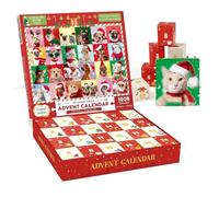 GWAWG Christmas Cat Jigsaw Puzzles 1008 Pieces Advent Jigsaw,Boxes Christmas Countdown Calendar Christmas Puzzle Gift,advent puzzle calendar 2025 toys,Advent Calendar kids adults puzzle set for Him