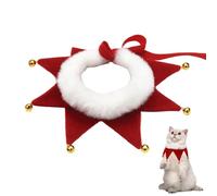 GWAWG Christmas Pet Collar with Jingle Bell Decorations, Adjustable Costume Accessories, Cute Festive Pet Gift Party Decoration for Puppy Kitten Dog Cat, Multi Size