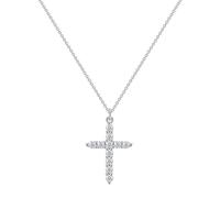 GWAWG Cross Necklace for Women Silver Necklace with Cross Pendant Silver Cross Necklaces for Women Trendy Jewelry Gifts for Women Girls 4K Gold Plated Cross Necklace Cross Pendant Gold Necklaces
