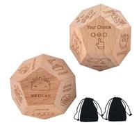 GWAWG Date Night Dice, 2 PCS Couple Decision Dice,12 Sided Takeaway Dice,Food and Movies,Funny Couples Games Date Night Ideas, Valentines Day Gifts for Him and Her