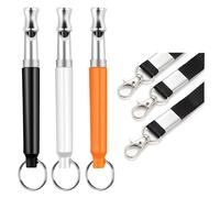 GWAWG Dog Whistle, 3 Pack Dog Whistles for Recall, Ultrasonic Stop Barking Silent, Adjustable Dog Training Whistle, with Lanyard