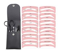 GWAWG Eyebrow Shaper Kit 5PCS Trimmer Cutter Moustache Eye Brow Scissors Tweezers Razor Comb Stencil Professional Tools for Precise Shaping Trimming for Women Men