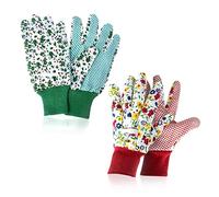 GWAWG Female gardening gloves, two pairs of beautifully printed gardening gloves, breathable and comfortable gardening gloves, and anti-skid gloves suitable for garden planting, trimming or housework
