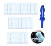 GWAWG Fluffy Duster Refills, 20 PCS Flash Dust Magnet, 1 Extender Handle, Soft Synthetic Head, Plastic Material, Anti-Scratch, Dust Removal Tool