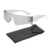 GWAWG Futuristic Sunglasses Rave Glasses Space Glasses Y2k Alien Glasses Set Sunglasses Fun Glasses Party Glasses Futuristic Mirrored Sunglasses or Concert Bar DJ Nightlife Gathering Fancy Dress