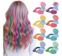 GWAWG Hair Chalks for Girls 8 Colors, Washable Temporary Hair Dye Set Glow in UV Light, Neon Hair Chalk for Kids Makeup, Halloween Carnival Christmas Birthday Party Gifts for Girls Age 5-12 Years