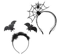 GWAWG Halloween Headbands Witch,Devil Horns Spider,Bat,Headwear for Women, Kids, Adults,Party Favors,Halloween Accessories (2)