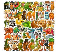 GWAWG Italian Brainrot Stickers 100PCS, Tralalero Tralala Tung Tung Tung Sahur Meme Laptop Stickers, Waterproof Vinyl for Water Bottle, Skateboard, Kids Reward Stickers, Party Bag Stickers & Meme Gift