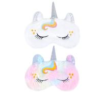 GWAWG Kids Eye Masks for Sleeping, Kids Eye Mask, Unicorn Kids Sleeping Mask Cute 3D Animal Eye Masks Plush Sleep Mask Girls Cartoon Blindfold Eyeshade Travel Eye Cover for Girls Adult Children