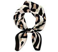 GWAWG Leopard Print Silk Square Scarf Scarf Stylish Neck Scarf for Women Women’s Summer Square Bandana Multipurpose Hair and Neck Scarf for Beach Travel Vacation Sports
