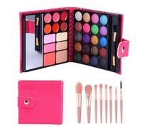 GWAWG Makeup Set,32 Colorful & Non-Toxic Cosmetics, with 8 Washable Brushes, Great for Creative Play Stage Performance Halloween Christmas Birthday