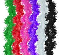 GWAWG Pack of 6 Feather Boas Multipack, Colorful Feather Boa Artificial Fluffy Boa for Women Girls Dancing Accessories