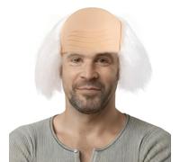 GWAWG Realistic Bald Cap for Adult, Baldy Man Funny Cosplay Costume, Combed-Over Hairstyle Wig for Halloween Party Carnival Prop Fancy Dress, Wizards Dress, Nuns & Vicars, Doctors & Nurses