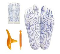 GWAWG Reflexology Socks with Massage Tools Acupoint Socks，Acupressure Reflexology Socks Set with Trigger Point Massage Tool, Foot Massage Socks for Tired Relieve