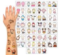 GWAWG Temporary Stickers For Kids,60PCS Cute Cartoon Labu Tattoos,Boys & Girls Fake Tattoos For Party Prizes Birthday Face & Body Decorations