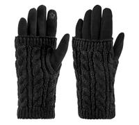 GWAWG Thermal Gloves Women Touch Screen, Fingerless Gloves for Women, Fleece Gloves Women Winter, Ladies Thermal Gloves for Skiing, Cycling, Work, Warm Hand Warmers for Women, 24cm