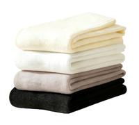 GWAWG Womens Merino Wool Thermal Socks - 4 Pairs Thick Hiking Boot Socks, Warm Nordic Socks for New Year Gift Winter Gift (Black/White/Khaki/Cream Yellow)