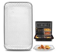 GWBSXM Air Fryer Accessories for Breville Halo Flexi Air Fryer,9.7''×5.7''×0.8'' Stainless Steel Air Fryer Wire Rack Mesh Tray Replacement Part Roasting Steamer Grill Racks Baking Tray，Dishwasher safe