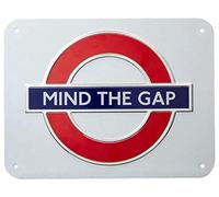 GWC London Underground Sign, Mind The Gap, Medium Metal Sign