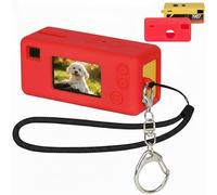 GWCASE Case for Kodak for CHARMERA Keychain Digital Camera - Shockproof Silicone Digicam Cover with Wrist Strap Precise Fit for Blind Box 1987 Mini Cameras- Red (Bag Only)